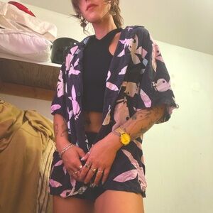 Playboy Black Soft Pastel Button Up